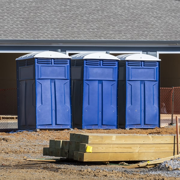 what is the expected delivery and pickup timeframe for the portable restrooms in Duke Center PA